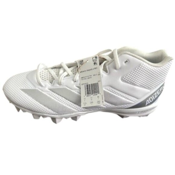 Adidas Adizero Impact 2 Spark White Molded Cleats IF5103 Men's Size 11.5 NWT - Picture 4 of 15
